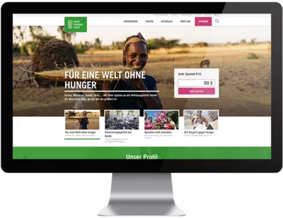 TYPO3-Website der Deutschen Hungerhilfe e.V.